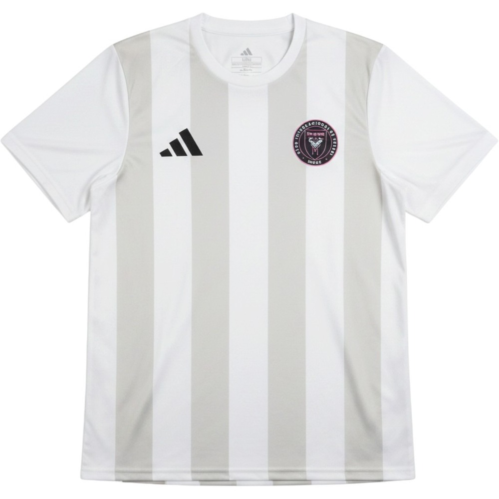 Adidas‎ Inter Miami CF Messi 10 Soccer Jersey White Grey Stripe JW4332 Men's M